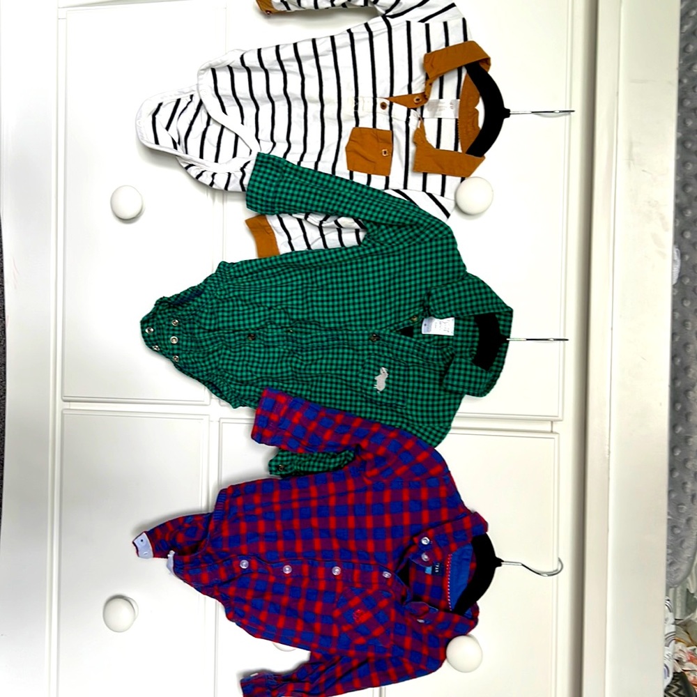 Three collared onesie bundle